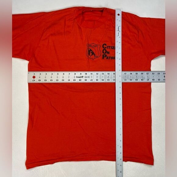 VINTAGE Date County PBA Florida T-shirt Men Large Orange 80s Single Stitch - Picture 7 of 7